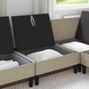 vidaXL Mittelsofa mit Stauraum Sand Samt 42027117 Bild 3