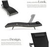 tectake Gartenliege Rattan Sonnenliege, abnehmbares Kopfkissen, 69 x 211 x 41 - 94 cm, Balkonliege Moana, 1 St, für Außen in Grau meliert, widerstandsfähig und UV-beständig, luftdurchlässig, verstellbar Bild 3