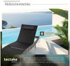 tectake Gartenliege Rattan Sonnenliege, abnehmbares Kopfkissen, 69 x 211 x 41 - 94 cm, Balkonliege Moana, 1 St, für Außen in Grau meliert, widerstandsfähig und UV-beständig, luftdurchlässig, verstellbar Bild 4