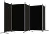 vidaXL 5-tlg. Paravent Schwarz 433x180 cm Stoff 350269 Bild 5