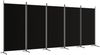 vidaXL 5-tlg. Paravent Schwarz 433x180 cm Stoff 350269 Bild 2
