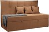 Kinderbett BANCO, Boxspringbetten für Kinderzimmer, Jugendbett, Einzelbett mit Matratze - Orange Stoff - Topper Visco Bild 4