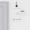 Wandregal 3er Set U-Form Schweberegal kreatives Lounge Cube Regal aus MDF-Platte Weiß LWS40WT Bild 2