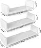Wandregal 3er Set U-Form Schweberegal kreatives Lounge Cube Regal aus MDF-Platte Weiß LWS40WT Bild 5
