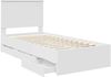 vidaXL Bettrahmen mit Schubladen Weiß 100 x 200 cm Ingenieurs Holz 3409489 Bild 5
