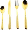 24-Teilig Besteckset mit Ständer 18/10 Edelstahl Gabel Messer Löffel Essgeschirr Keramik DS008 Bild 2