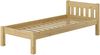 Erst-Holz Einzelbett Natur 90x200 Bett, Rollrost, Matratze Senkrechte Balken Bild 5