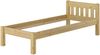 Erst-Holz Einzelbett Natur 90x200 Bett, Rollrost, Matratze Senkrechte Balken Bild 3