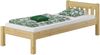 Erst-Holz Einzelbett Natur 90x200 Bett, Rollrost, Matratze Senkrechte Balken Bild 4