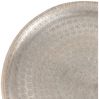 Marrakesch Orient & Mediterran Interior Dekotablett Vintage Tablett Serviertablett Deko Jinan Silber 30cm, Handarbeit Bild 3