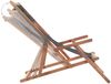 vidaXL Klappbarer Strandstuhl Stoff und Holzrahmen Grau 43997 Bild 5