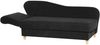 Recamiere mit Armteil links klappbar Katia Bezug Veloursstoff Buche natur / schwarz 22689 Bild 3
