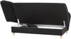 Recamiere mit Armteil links klappbar Katia Bezug Veloursstoff Buche natur / schwarz 22689 Bild 4