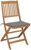 vidaXL Klappbare Gartenstühle 6 Stk. mit Kissen Massivholz Akazie 3065489 Bild 3