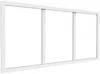 Vente-unique - BAYVIEW Innenglaswand MetallGlas Weiß - B 3,5 cm x H 40 cm x L 83 cm Bild 2