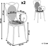 Beliani 'CILENTO' Gartenstuhl 2er Set, Metall Grau Bild 2