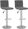 vidaXL Barhocker 2 Stk. Dunkelgrau Samt [333688] Bild 2