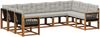 vidaXL Outdoor-Sofagarnitur mit Kissen 9 pcs Natur und Hellgrau 3382207 Bild 2