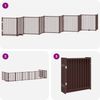 vidaXL 10-tlg. Hundetor mit Tür Faltbar Braun 800 cm Pappelholz 3155751 Bild 5