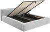 Selsey 'Tilves Slim'Polsterbett 180x200 mit Bettkasten und Lattenrost, Velours, hellgrau Bild 4