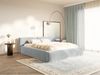 Selsey 'Tilves Slim'Polsterbett 180x200 mit Bettkasten und Lattenrost, Velours, hellgrau Bild 3
