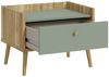 Nachtschrank >Whenua< in Mauvella Eiche, Salbei - 59,8x45,2x41,5cm (BxHxT) Bild 5