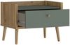 Nachtschrank >Whenua< in Mauvella Eiche, Salbei - 59,8x45,2x41,5cm (BxHxT) Bild 3