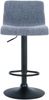 Barhocker PESAN - Stoff Blau 39x36x84 cm Schwarz | Barstuhl Höhenverstellbar Mit Lehne Drehbar Tresenhocker Tresenstuhl Kneipenhocker Kneipenstuhl Bild 4