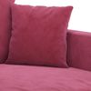 vidaXL 2-tlg. Sofagarnitur mit Kissen Weinrot Samt 3201724 Bild 5