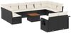 vidaXL 13-tlg. Garten-Sofagarnitur mit Kissen Schwarz Poly Rattan 3257127 Bild 2