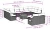 vidaXL 13-tlg. Garten-Sofagarnitur mit Kissen Schwarz Poly Rattan 3257127 Bild 3