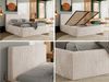 MKS Möbel 'Tiliano Classic' Polsterbett mit Stauraum, Cordstoff, Beige, 180x200 cm, Pocket | H3 - mittelfest Bild 2
