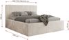 MKS Möbel 'Tiliano Classic' Polsterbett mit Stauraum, Cordstoff, Beige, 180x200 cm, Pocket | H3 - mittelfest Bild 4