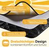 Sekey Picknickdecke Wasserdicht 200x200 cm Stranddecke Sandfrei geeignet für Picknick, Camping, Strand, Senfgelb - Retro Sonne Bild 5