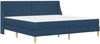 vidaXL Bettgestell mit Matratze Blau 180 x 200 cm Polyester 3414753 Bild 3