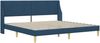 vidaXL Bettgestell mit Matratze Blau 180 x 200 cm Polyester 3414753 Bild 4