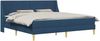 vidaXL Bettgestell mit Matratze Blau 180 x 200 cm Polyester 3414753 Bild 2
