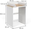 Waschmaschinenschrank Viktor Weiß/Artisan 68 x 88.2 cm 2 Teile mit Wickelauflage Vicco Bild 2