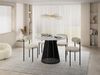 WFL GROUP Esstisch Naro Black ausziehbar rund mit schwarzen Lamellen, Metallbeinen (MADE IN EU, erhältlich in 2 Größen – 100/120 cm, ausziehbar auf 180/200 cm), platzsparender Tisch mit Lamellen für Küche, Esszimmer oder Wohnzimmer Bild 5