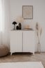 Finori Bertrix 01A Kommode, Dekor Sandstein / weiß | Kommode für Wohnzimmer | Maß: B x H x T ca. 88 x 92 x 40 cm | Kommode mit 2 Türen und 2 Einlegeböden Bild 4