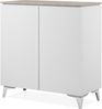 Finori Bertrix 01A Kommode, Dekor Sandstein / weiß | Kommode für Wohnzimmer | Maß: B x H x T ca. 88 x 92 x 40 cm | Kommode mit 2 Türen und 2 Einlegeböden Bild 5