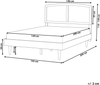 Bett mit LED VARZY 140 x 200 cm LED Rattan Heller Holzfarbton Bild 2