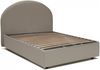 Dmora Doppelbett Aquanette, Bettkasten mit Kunstlederbezug, 100 % Made in Italy, Öffnung vorne, geeignet für Matratze 120 x 190 cm, taubengrau Bild 4