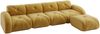 Ecksofa modular 76cm×358cm×171cm aus Chenille in Gelb – rahmenloses Sofa mit flexiblem Modulsystem Bild 5