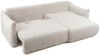 Ecksofa Schlafsofa MAILAND in Stoff Tilia Ecru Ottomane Rechts Bild 3