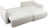 Ecksofa Schlafsofa MAILAND in Stoff Tilia Ecru Ottomane Rechts Bild 2