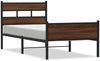 vidaXL Bettgestell ohne Matratze Braun Eiche 90x190 cm Holzwerkstoff 4017336 Bild 2