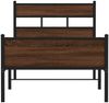 vidaXL Bettgestell ohne Matratze Braun Eiche 90x190 cm Holzwerkstoff 4017336 Bild 4