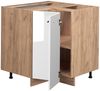 Eckunterschrank Fame-Line Weiß Hochglanz 80.5 cm , AP Marmor Vicco Bild 4