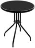 Gartentisch Bistrotisch Rund Ø60xH70cm Glas/Metall schwarz Balkontisch Bild 2